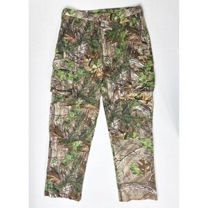 Game Winner Realtree Mens L‎ Camo Cargo Pants Green Hunting Fishing Outdoor